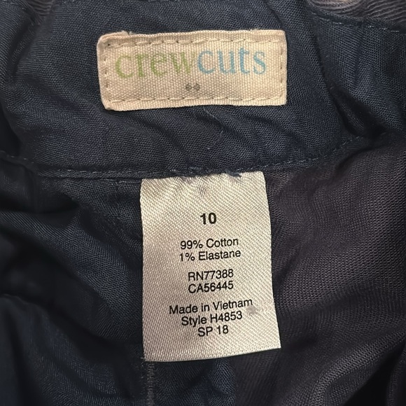 CrewCuts Boys Blue Khaki Shorts Size 10 - Picture 3 of 3